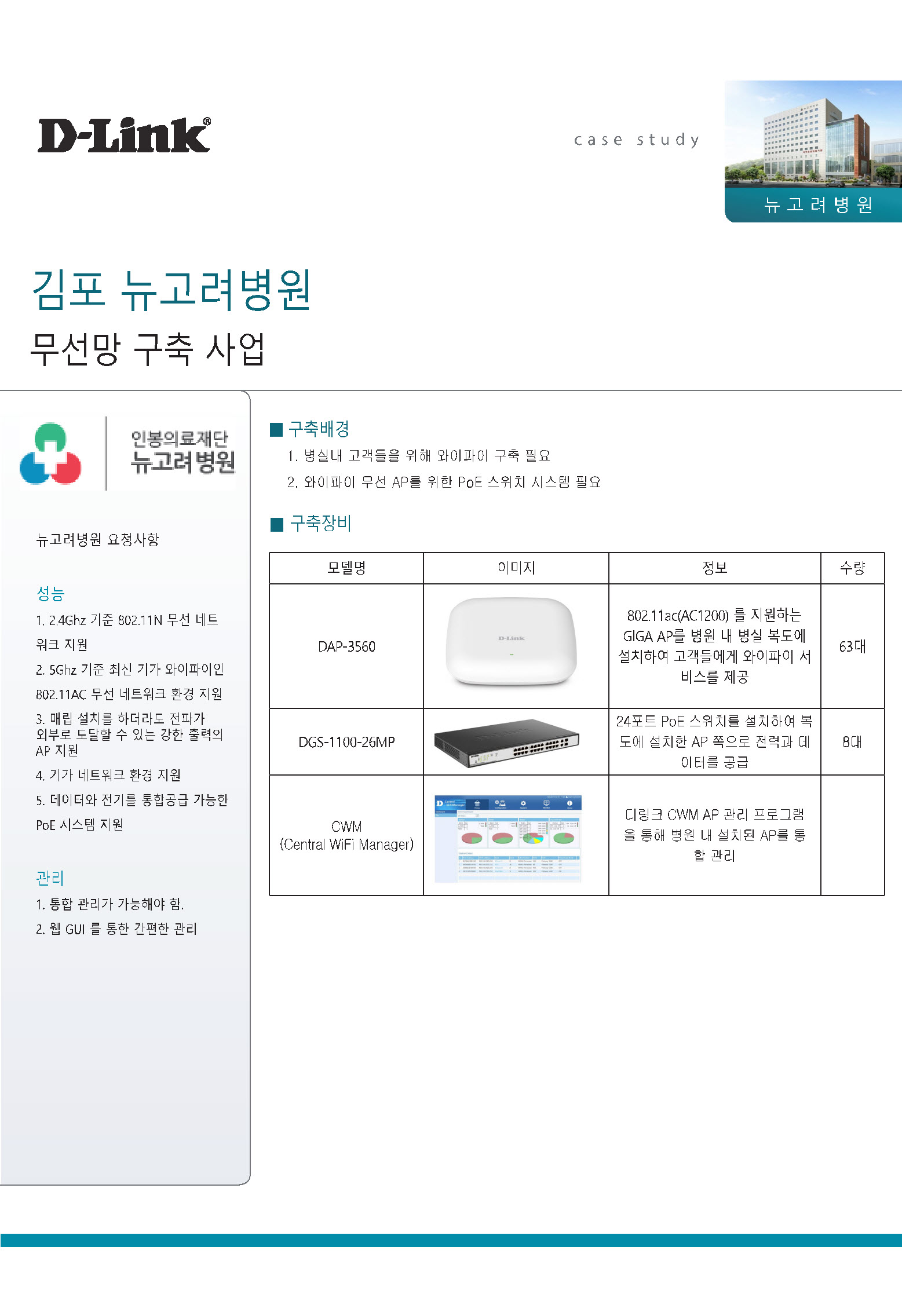 김포 뉴고려병원 무선 네트워크